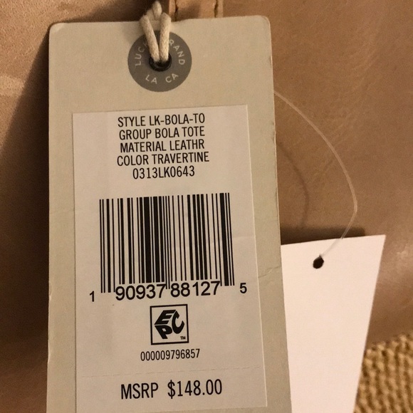 Lucky brand bola straw tote with leather top - Picture 4 of 6